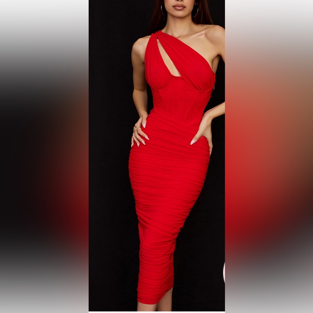 Red houseofcb “Valentina” dress